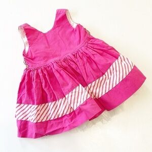 Little Loaves & Fishes girls hot pink striped tutu dress